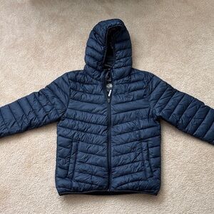 Hollister Dark Blue Hooded Puffer Jacket